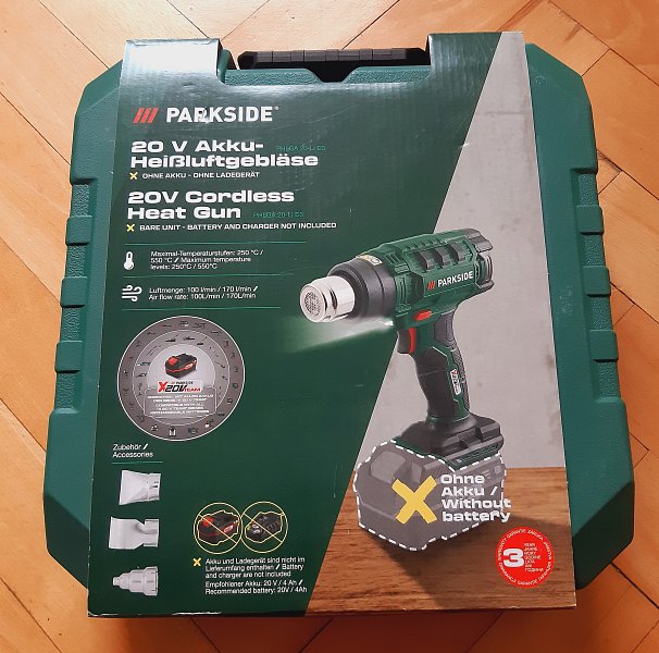 Aku horkovzdušná pistole 20V