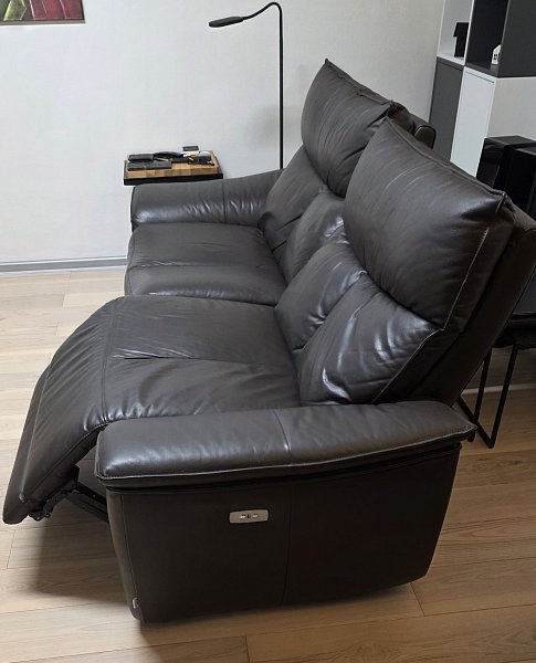 kožená sedačka polohovací 2x relax USB