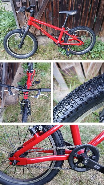 KUBIKES - dětské kolo 16L MTB červená