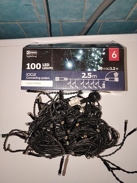 LED rampouchy 7.5 x 0.9 m studená bílá