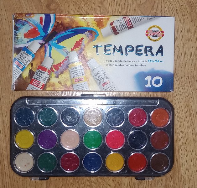 Tempery a barvy nové