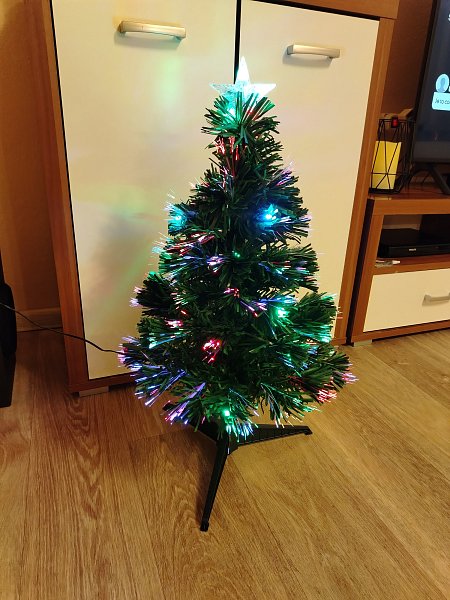 Led stromek s optickými vlákny 60 cm