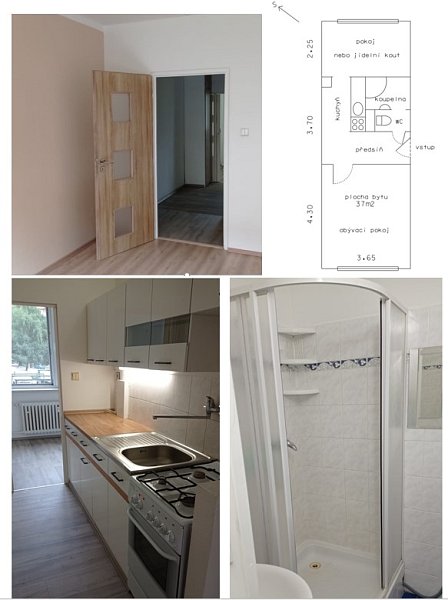 Pronájem bytu 1+1 v Šumperku