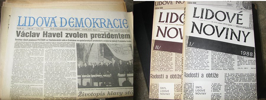 staré noviny rok 1988 a 1989