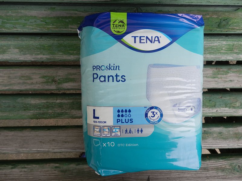 Dámské inkontinenční kalhotky, TENA PROskin Pants, vel. L (pas 100 - 135 cm). 11 balení.