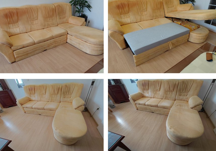 rohová rozkládací sedačka