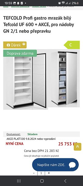 2x Mrazák na přepravky Tecfold uf600