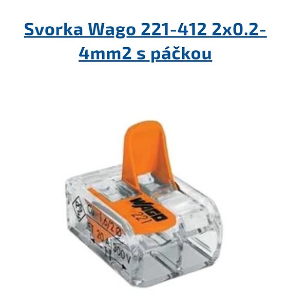 Wago svorky 2x0,2-4mm