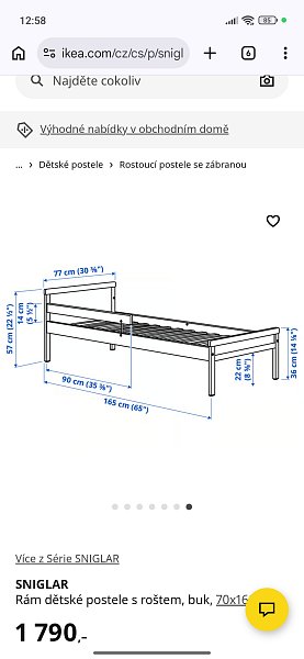 Dětská IKEA postel