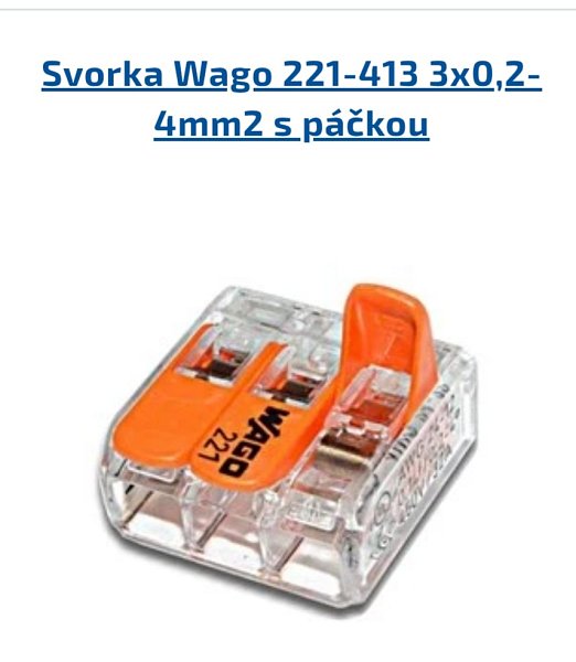 Wago svorky 3x0,2-4mm